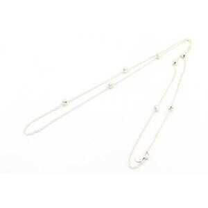 Tiffany Co Long Beaded Necklace Sterling Silver Pendant Accessory Chain